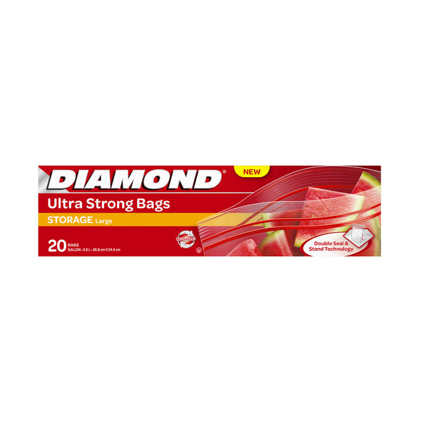 Diamond Sandwich Zipper Bags (Large) 20pcs/pack (highest price)