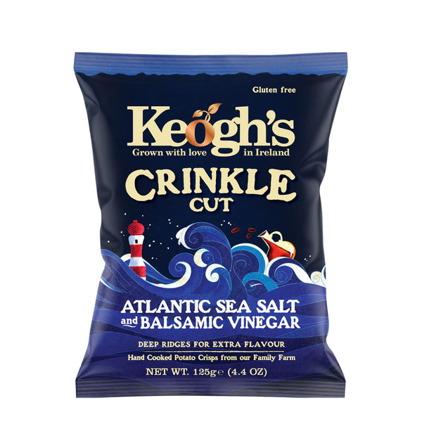 Keoghs Crinkle Cut Atlantic Sea Salt And Balsamic Vinegar 125g