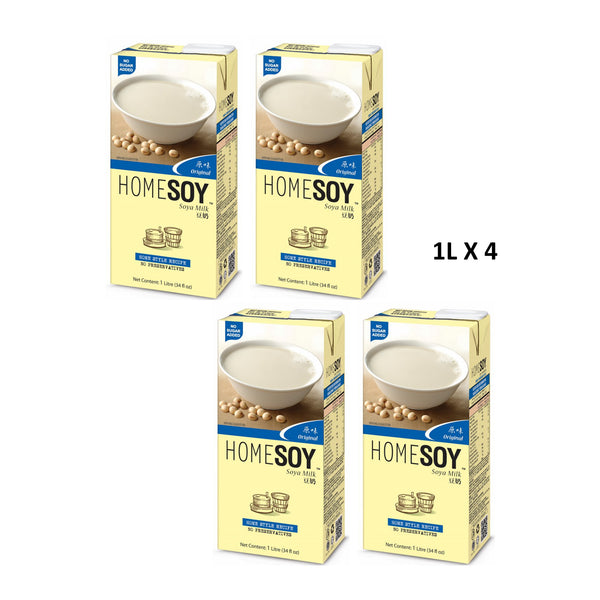 Homesoy No Sugar Added Soy Milk Drink Value Pack 1L x 4