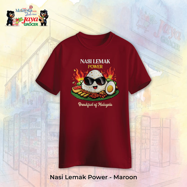 JS Apparel - Nasi Lemak Power (Maroon-L)