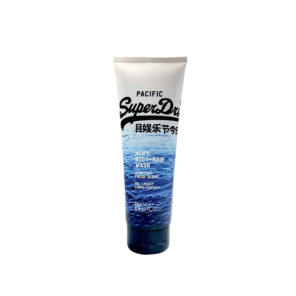 Superdry Mens Paci Vegan Body Plus Hair Wash 250ml