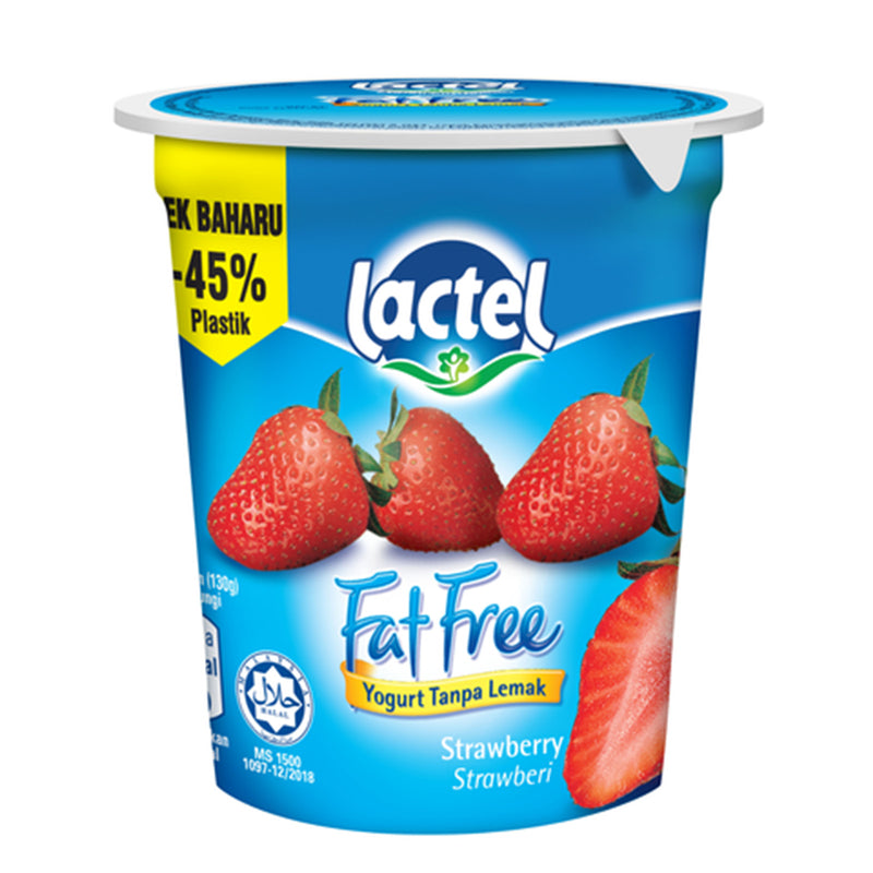 Lactel Fat Free Strawberry Yogurt 130g