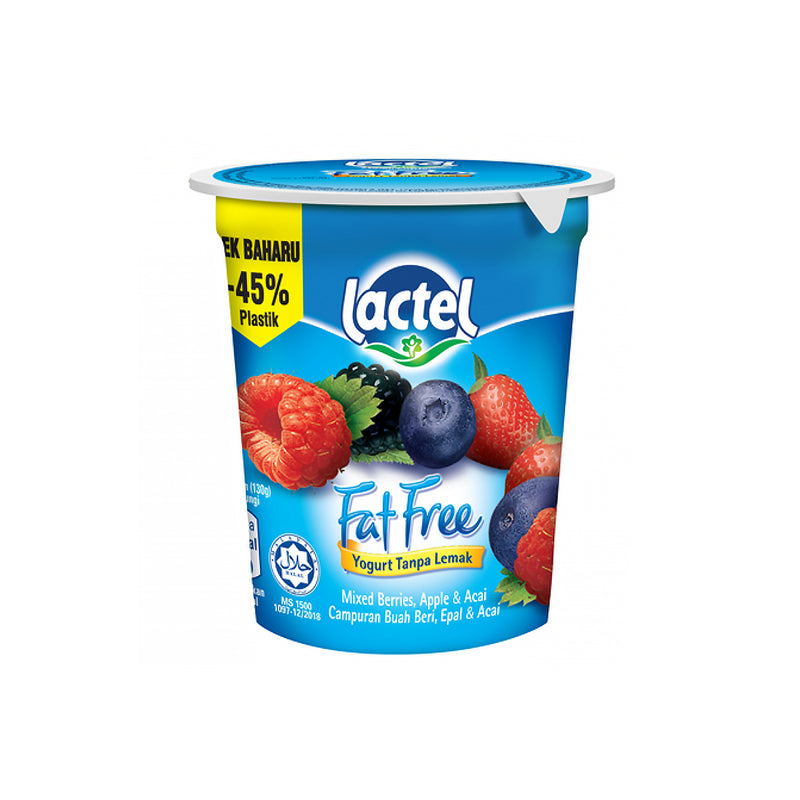 Lactel Fat Free Mixed Berries Yogurt 130g