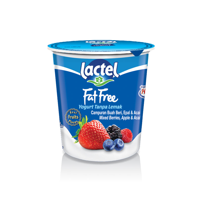 Lactel Fat Free Mixed Berries Yogurt 130g