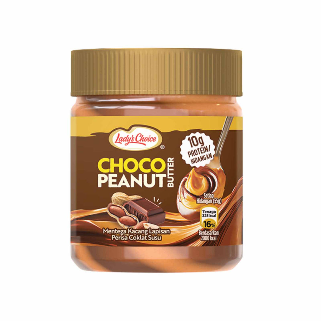 Ladys Choice Chocolate Milk Stripe Peanut Butter Spread 170g