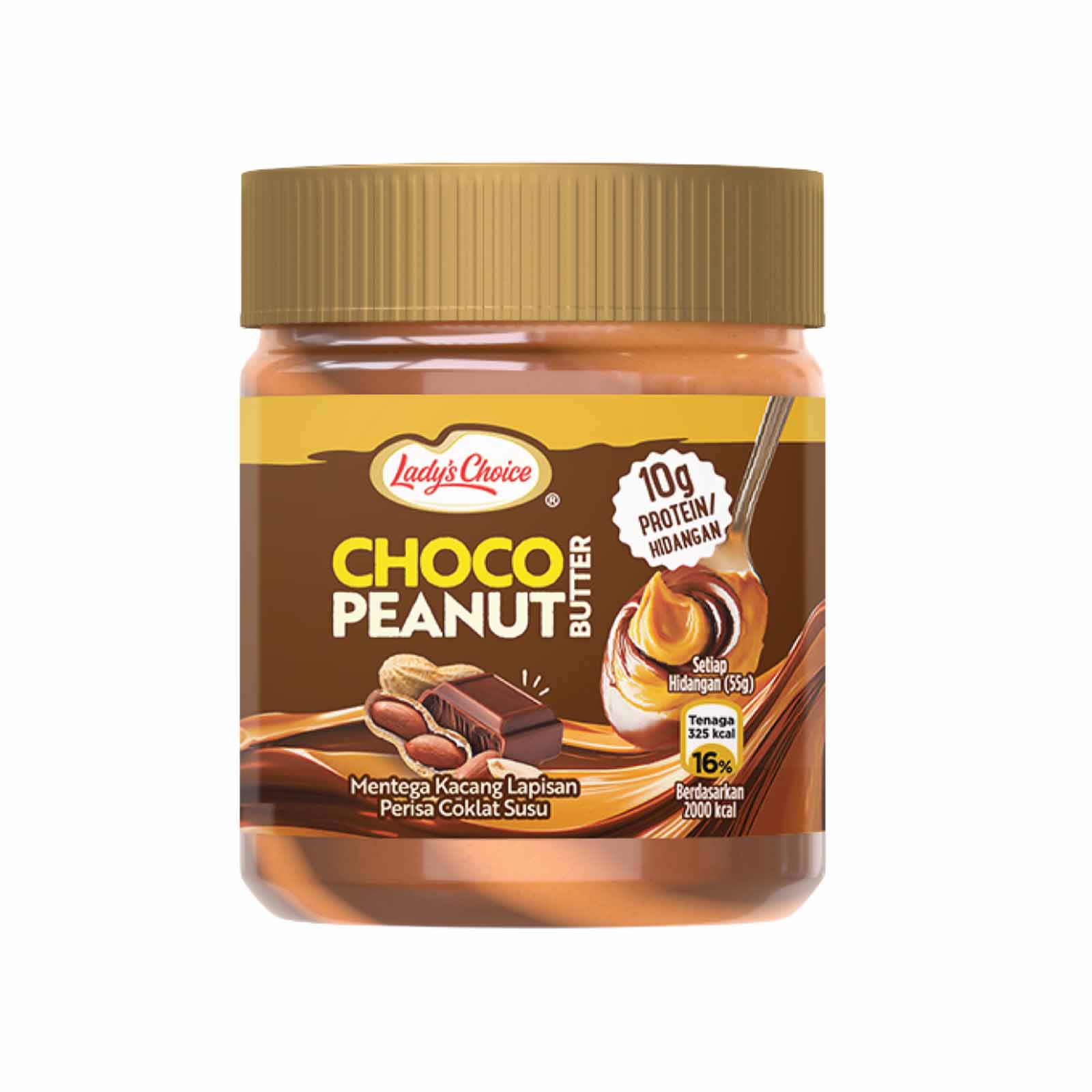 Ladys Choice Chocolate Milk Stripe Peanut Butter Spread 170g