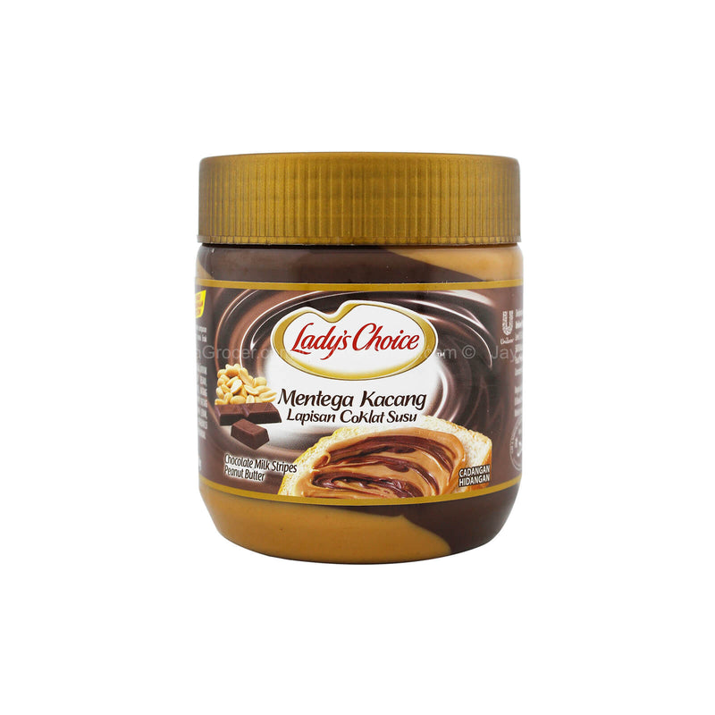 Ladys Choice Chocolate Milk Stripe Peanut Butter 350g