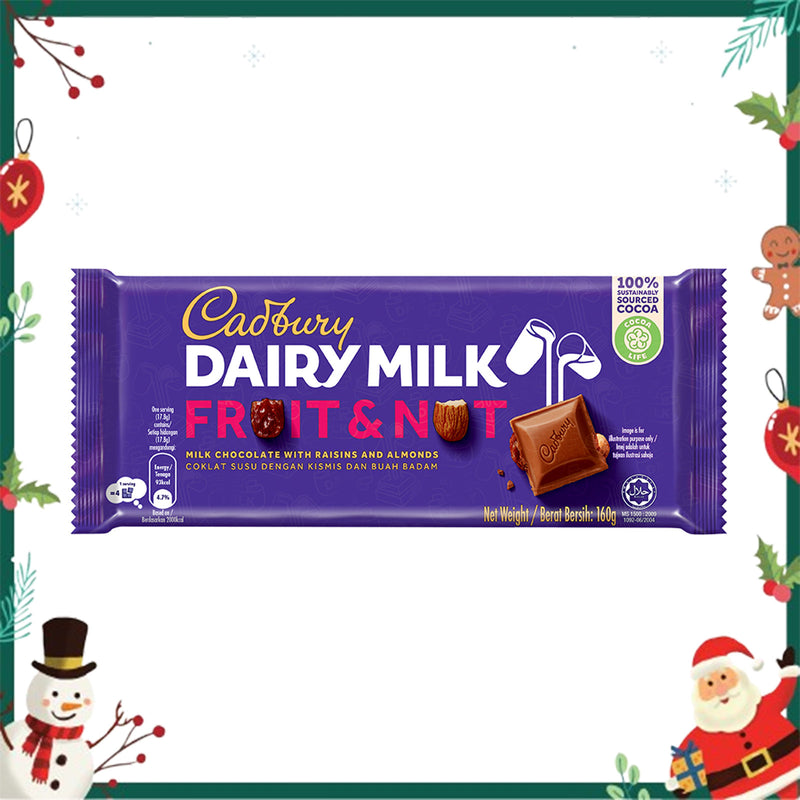 Cadbury Dairy Milk Fruit and Nut Chocolate Bar 160g