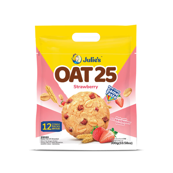 Julies Oat 25 Strawberry Biscuits 300g
