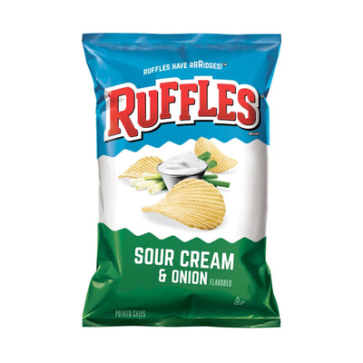 Ruffles Chips Sour Cream and Onion Potato Chips 184g