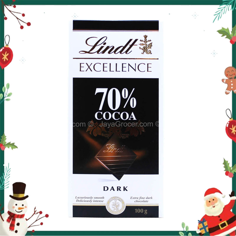 Lindt Excellence Dark 70% Cocoa Chocolate Bar 100g