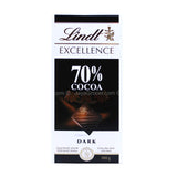 Lindt Excellence Dark 70% Cocoa Chocolate Bar 100g