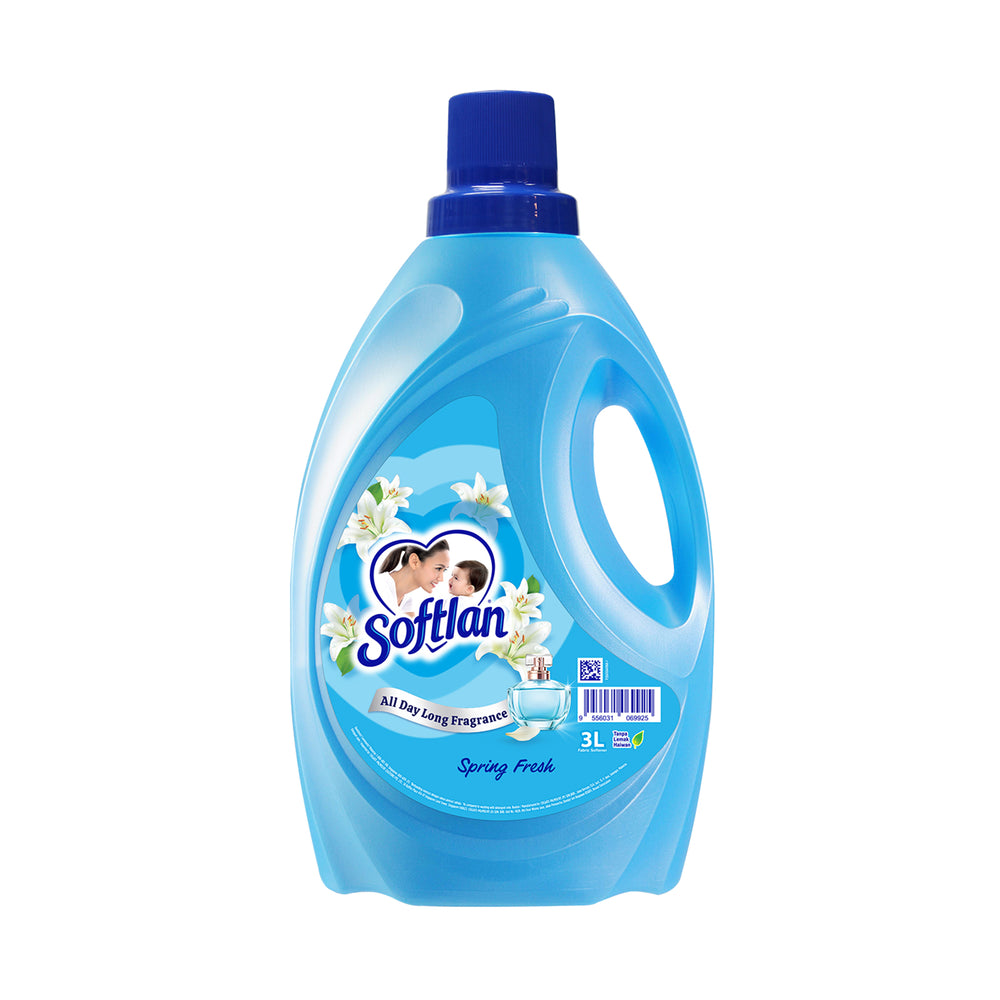 Softlan Fabric Softener Spring Fresh Scent Blue 3L