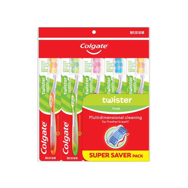 Colgate Twister Toothbrush (M) 3+2 1pack (highest price)