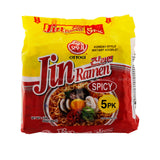 [NON-HALAL] Ottogi Jin Ramen Hot Taste Instant Noodle 120g x 5