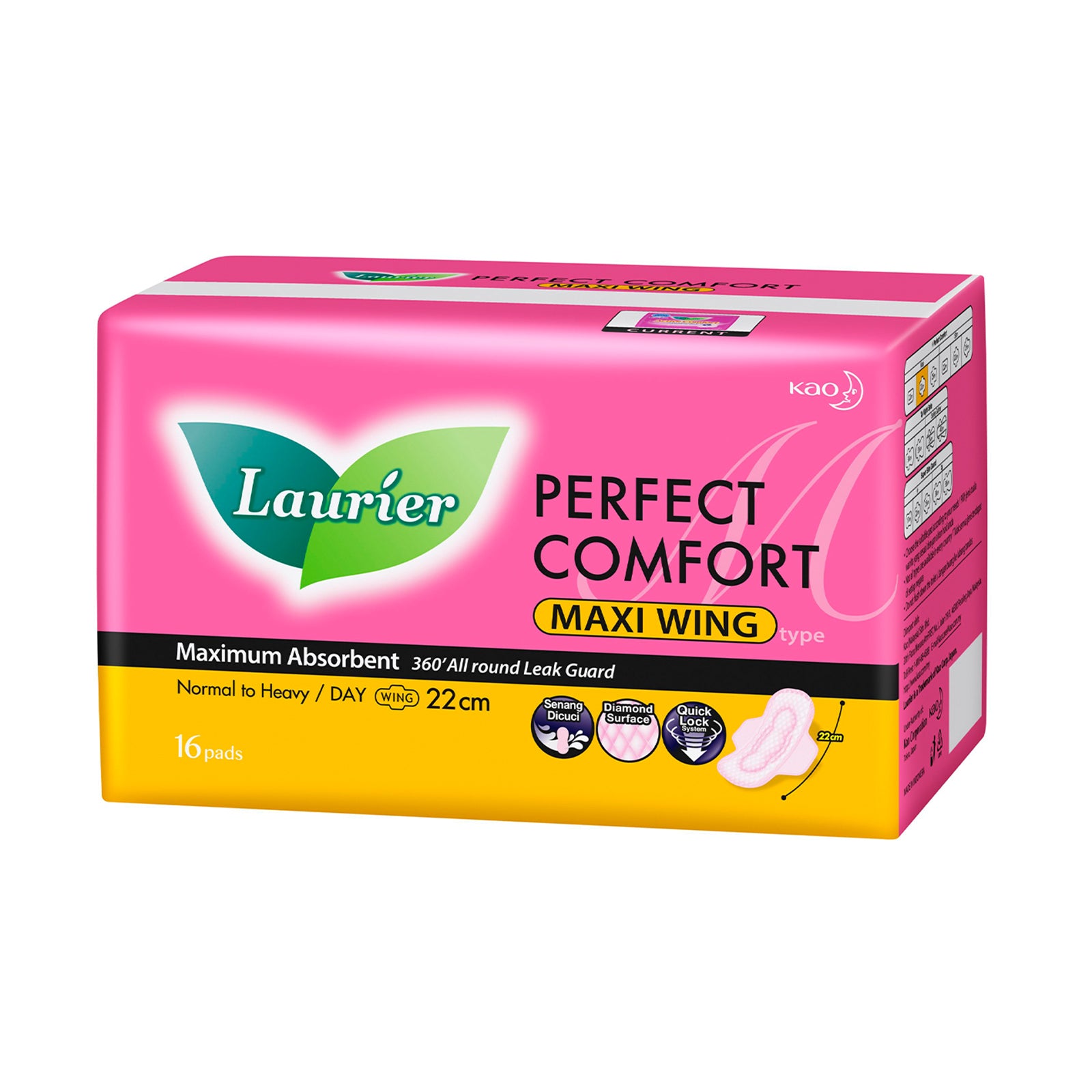 Laurier Perfect Comfort Maxi Wing Pad 22cm x 16pcs
