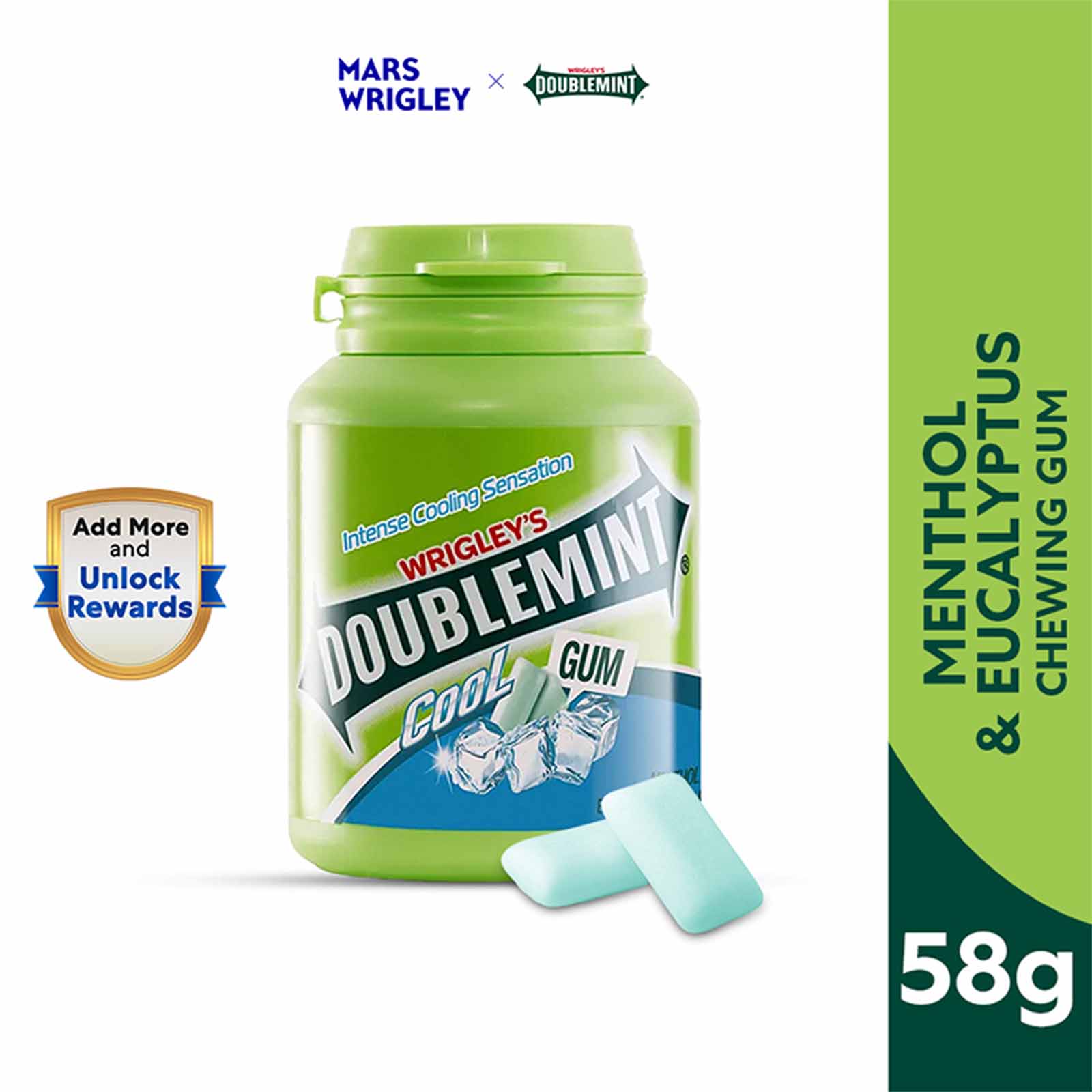 WrigleyÃ¢â‚¬â„¢s Doublemint Cool Chewing Gum 58g