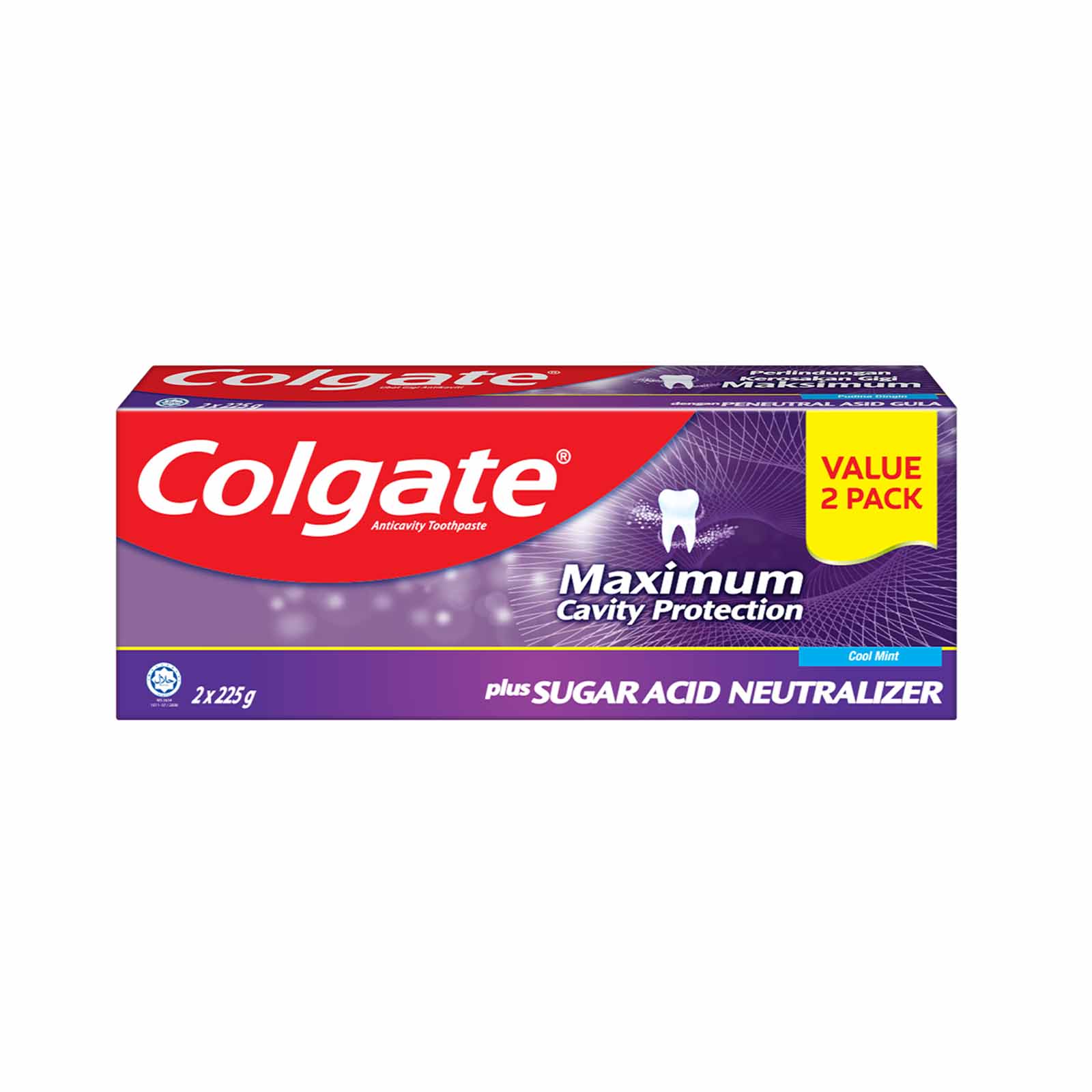Colgate Sugar Acid Neutraliser Cool Mint Toothpaste 225g x 2