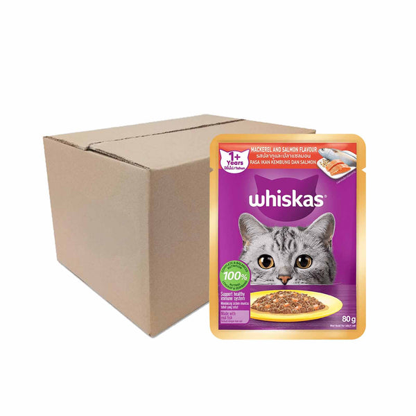 Whiskas Pouch Real Fish Salmon Mackerel 80g (highest price)