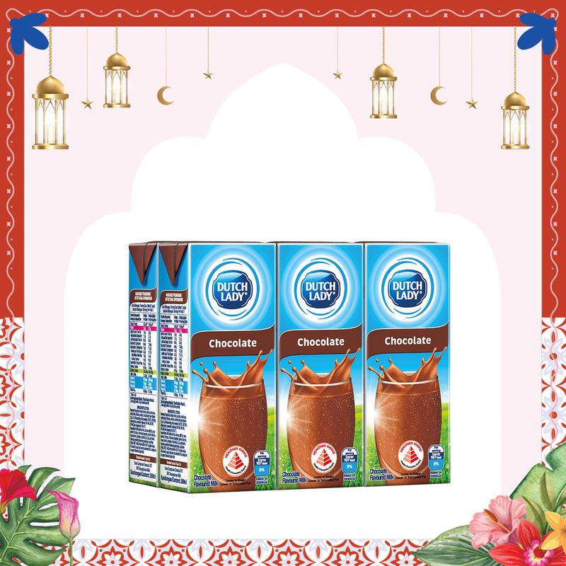 Dutch Lady UHT Milk Chocolate Flavour 200ml x 6