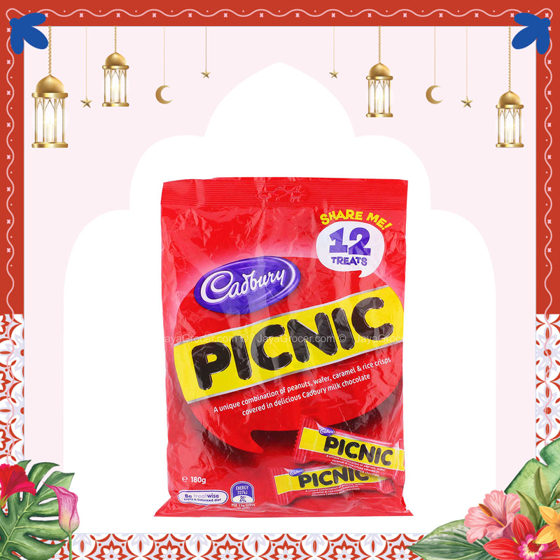 Cadbury Picnic Chocolate Bar Multipack 180g