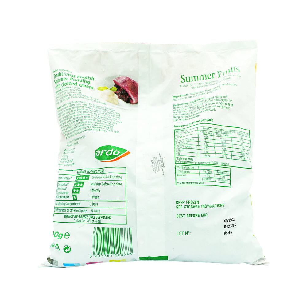 Ardo Frozen Summer Fruits 500g