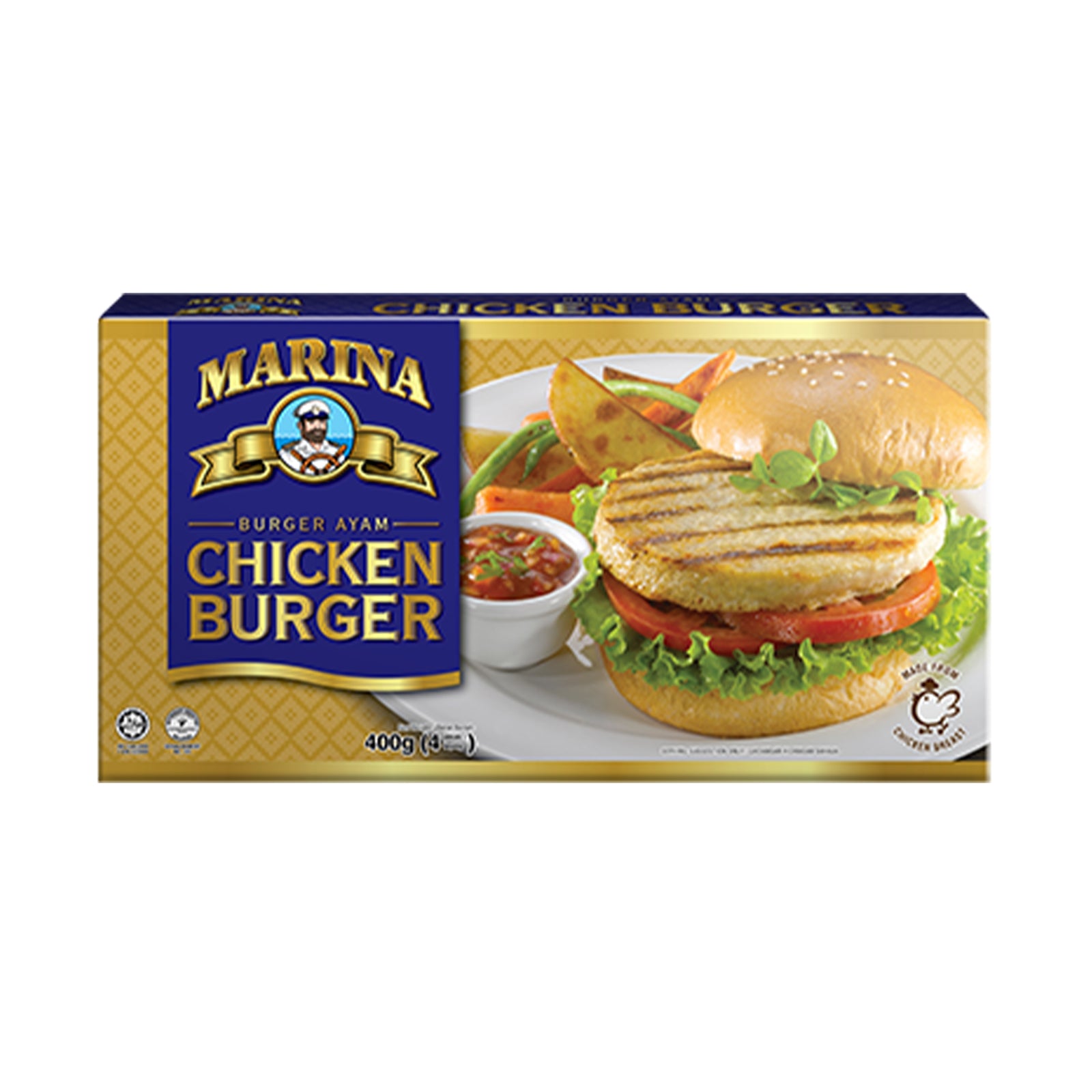 Marina Chicken Burger (Round) 400g