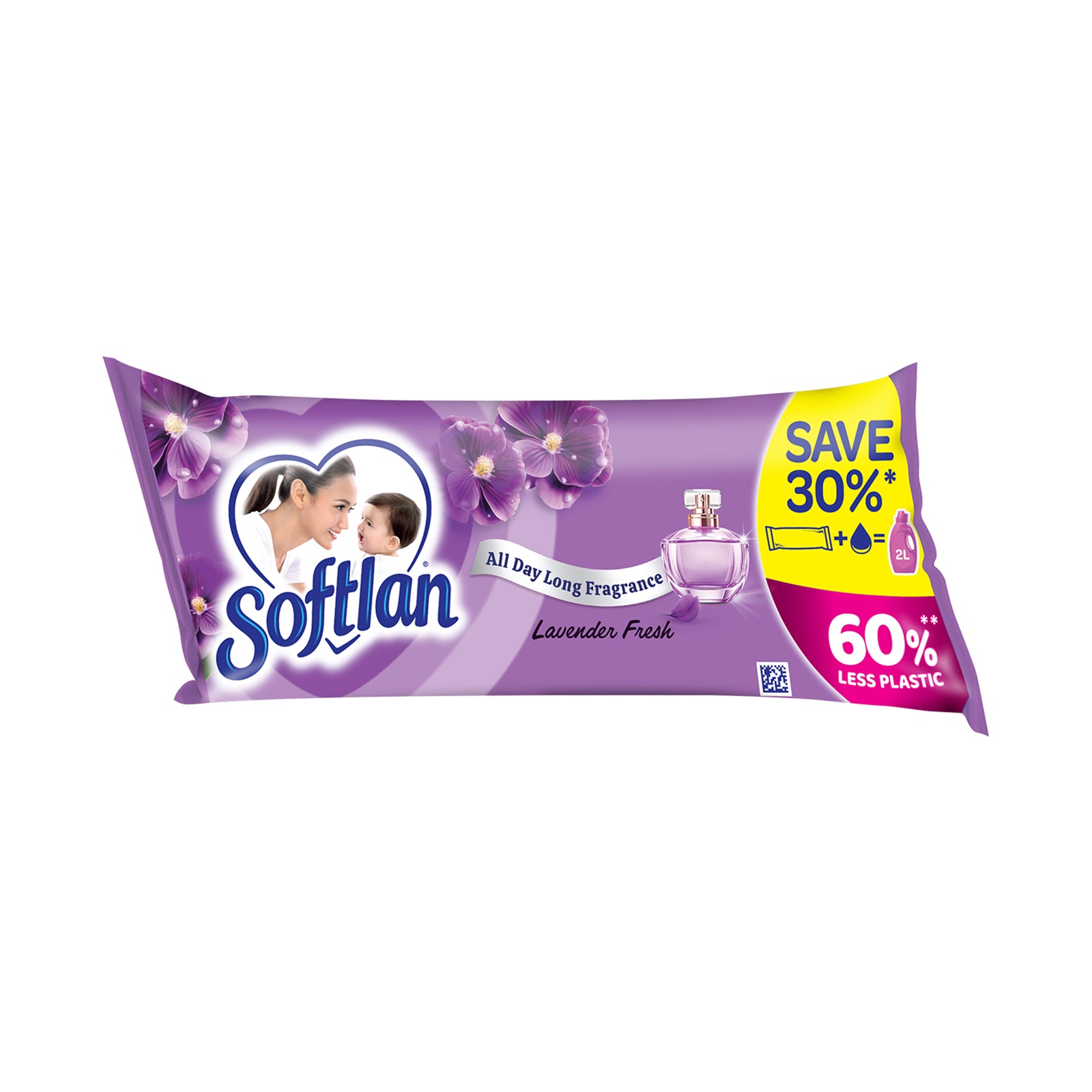 Softlan Lavender Fresh Fabric Softener Eco Softpack 500ml