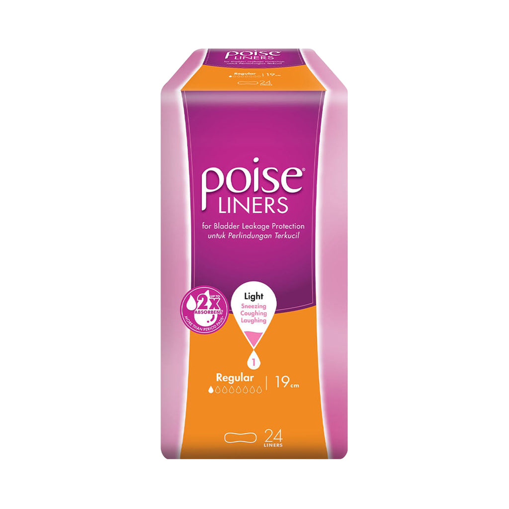 Poise Regular Liners 12sheets x 2