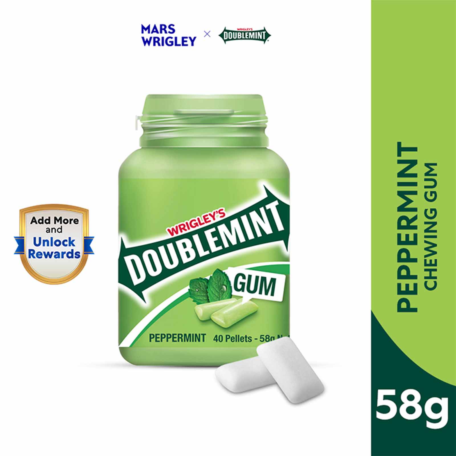 Doublemint Chewing Gum (Bottle) 40pcs/pack