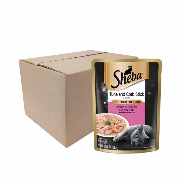 Sheba Pouch Fine Food for Cats (Tuna & Crab Stick Flavour) 70g (highest price)