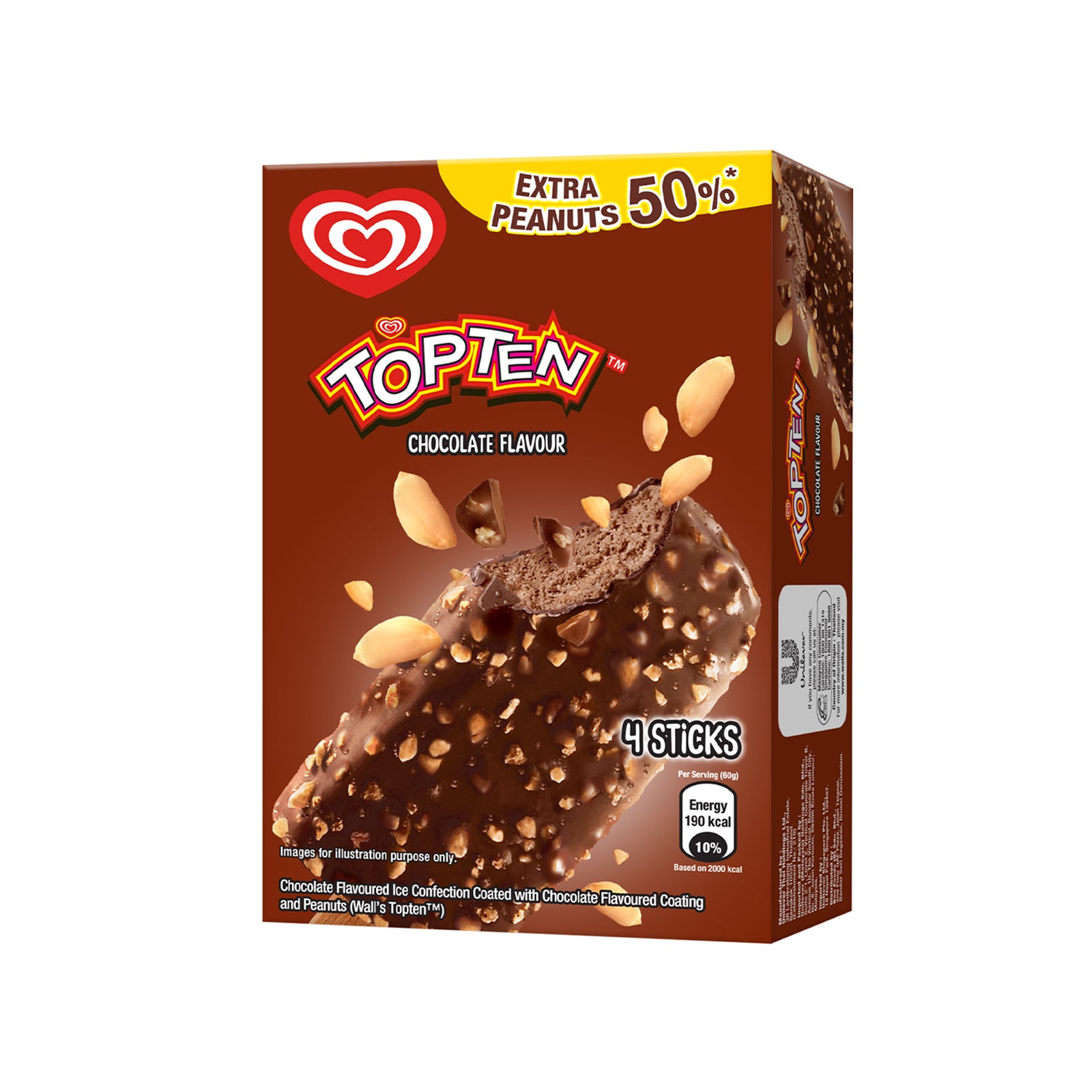 Walls Top Ten Chocolate Multipack 73ml x 4