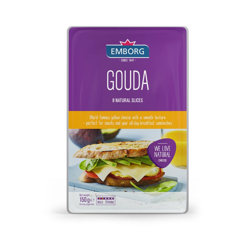 Emborg Gouda Sliced Cheese 150g