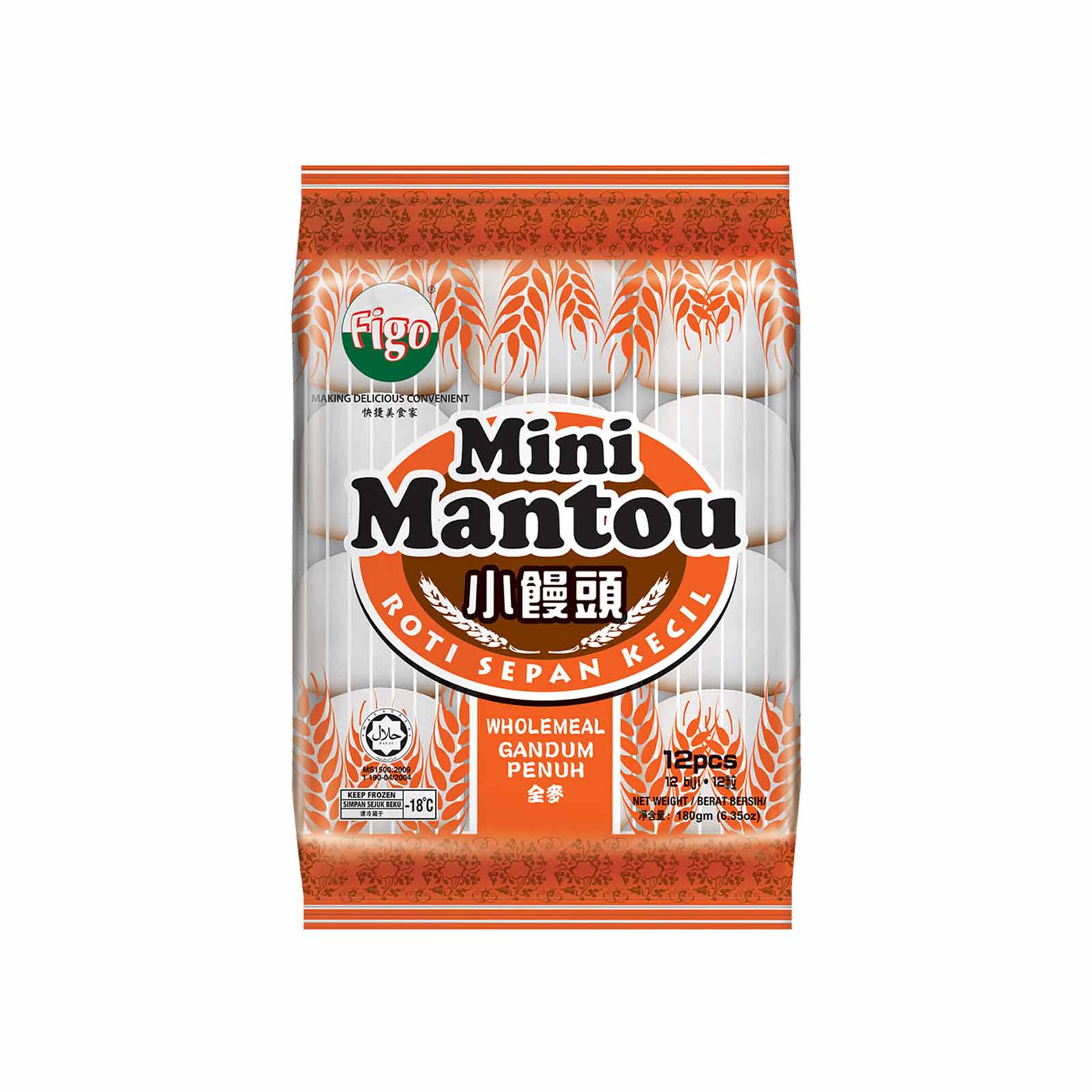 Figo Wholemeal Mini Mantou 180g