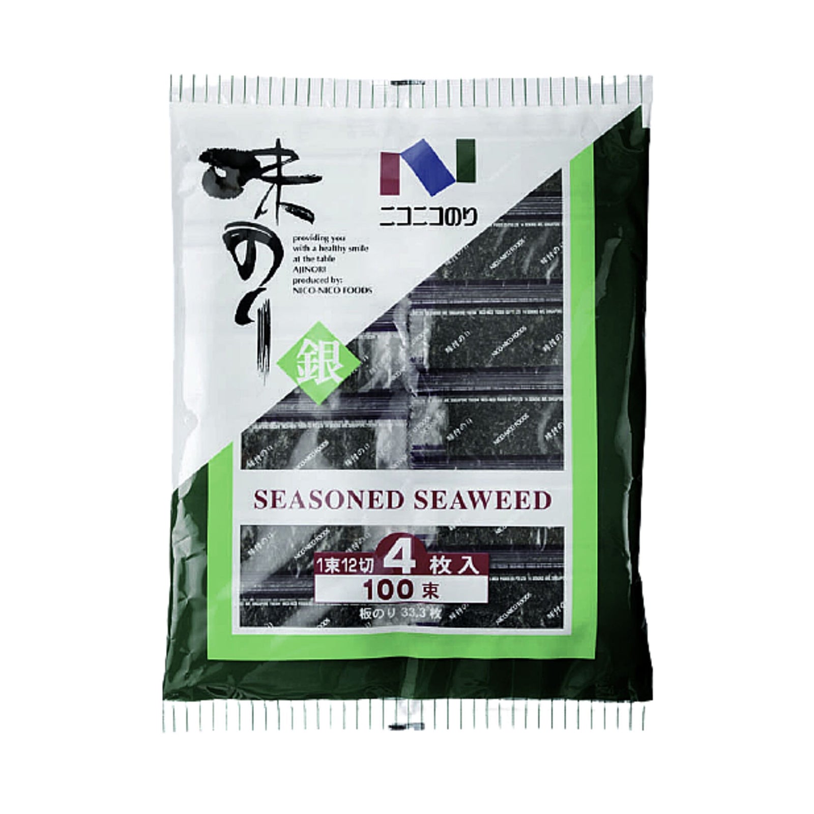 Nico-Nico Aji Gin Silver Grade Seasoned Seaweed 6.75g x 6