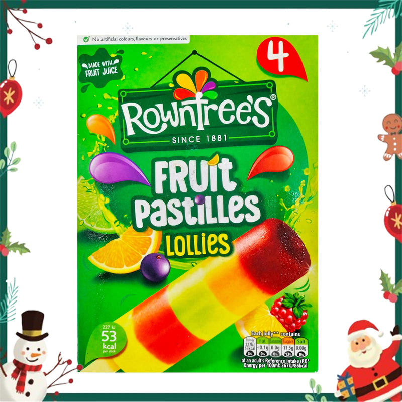 Rowntree's Fruit Pastille Lollies 65ml x 4