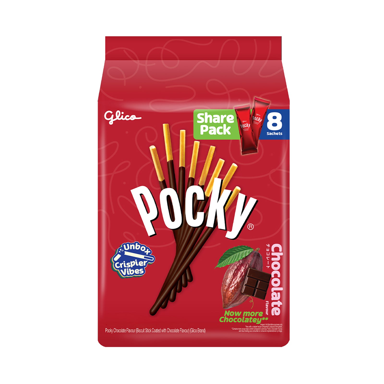 Glico Pocky  Biscuit Stick Family Pack Chocolate Flavour 18g x 8