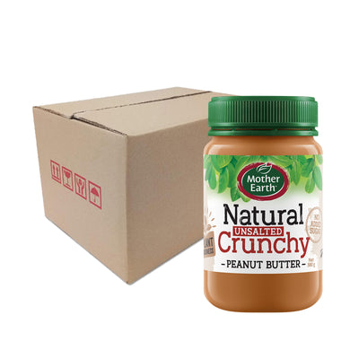 Mother Earth Unsalted Crunchy Peanut Butter 380g