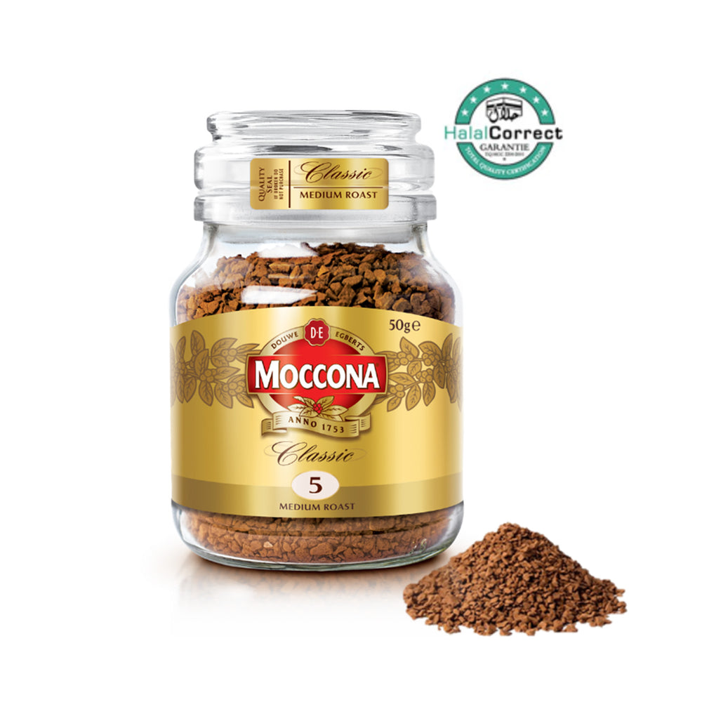 Moccona Classic Medium Roast Intensity 5 Freeze Dried Instant Coffee 50g