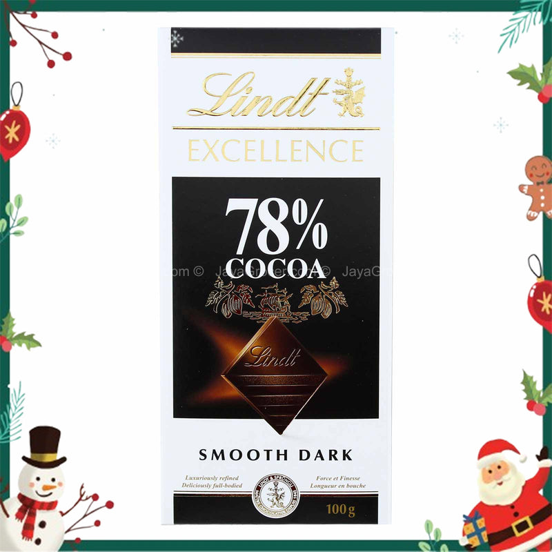 Lindt Excellence Dark 78% Cocoa Chocolate Bar 100g