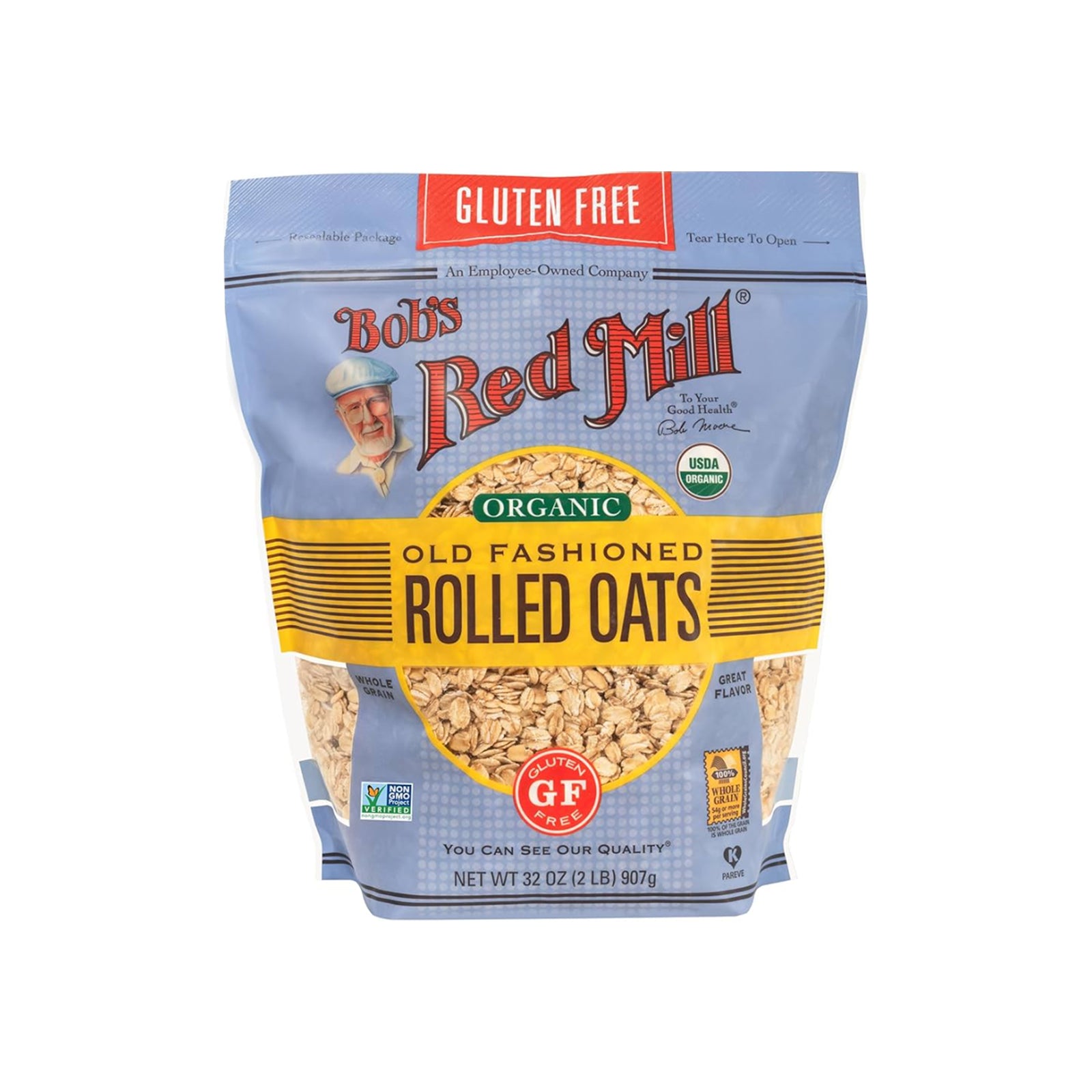 Bobs Red Mill Gluten Free Organic Old Fashioned Rolled Oats 907g