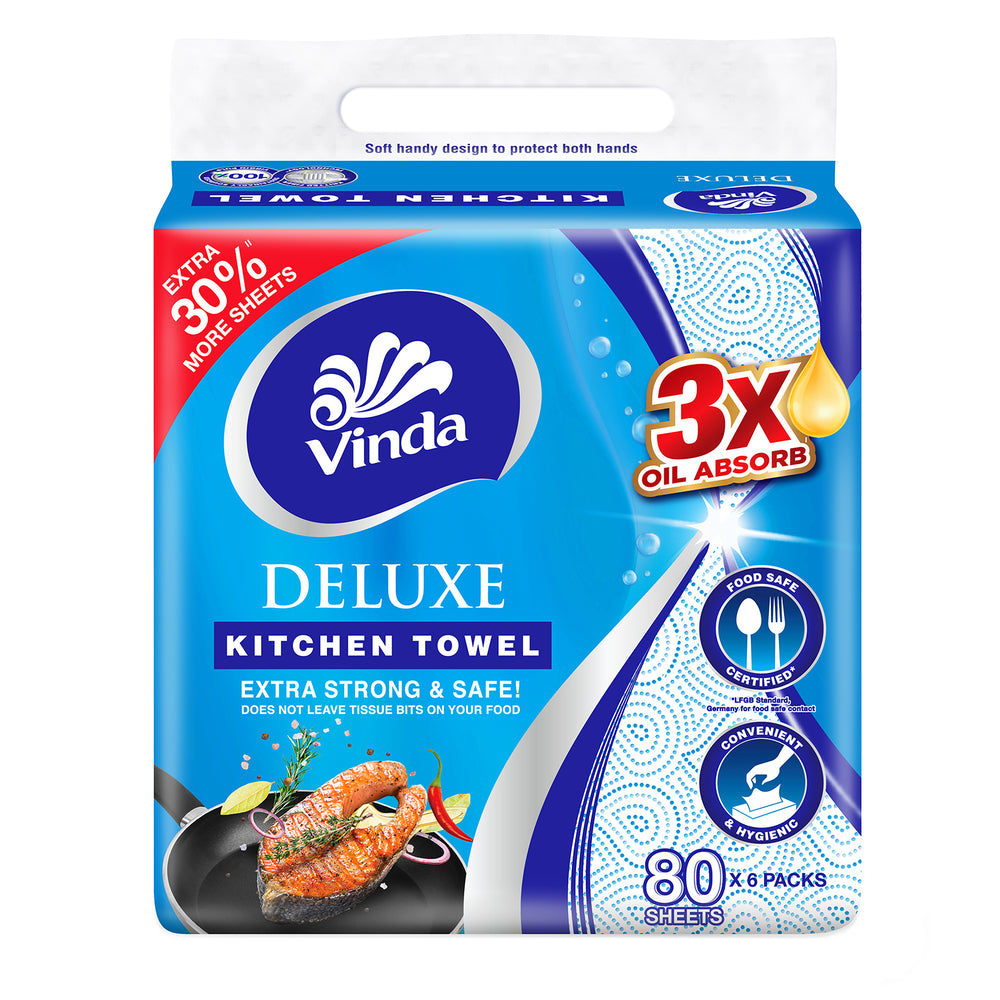 Vinda Deluxe Kitchen Towel 80sheet x 6