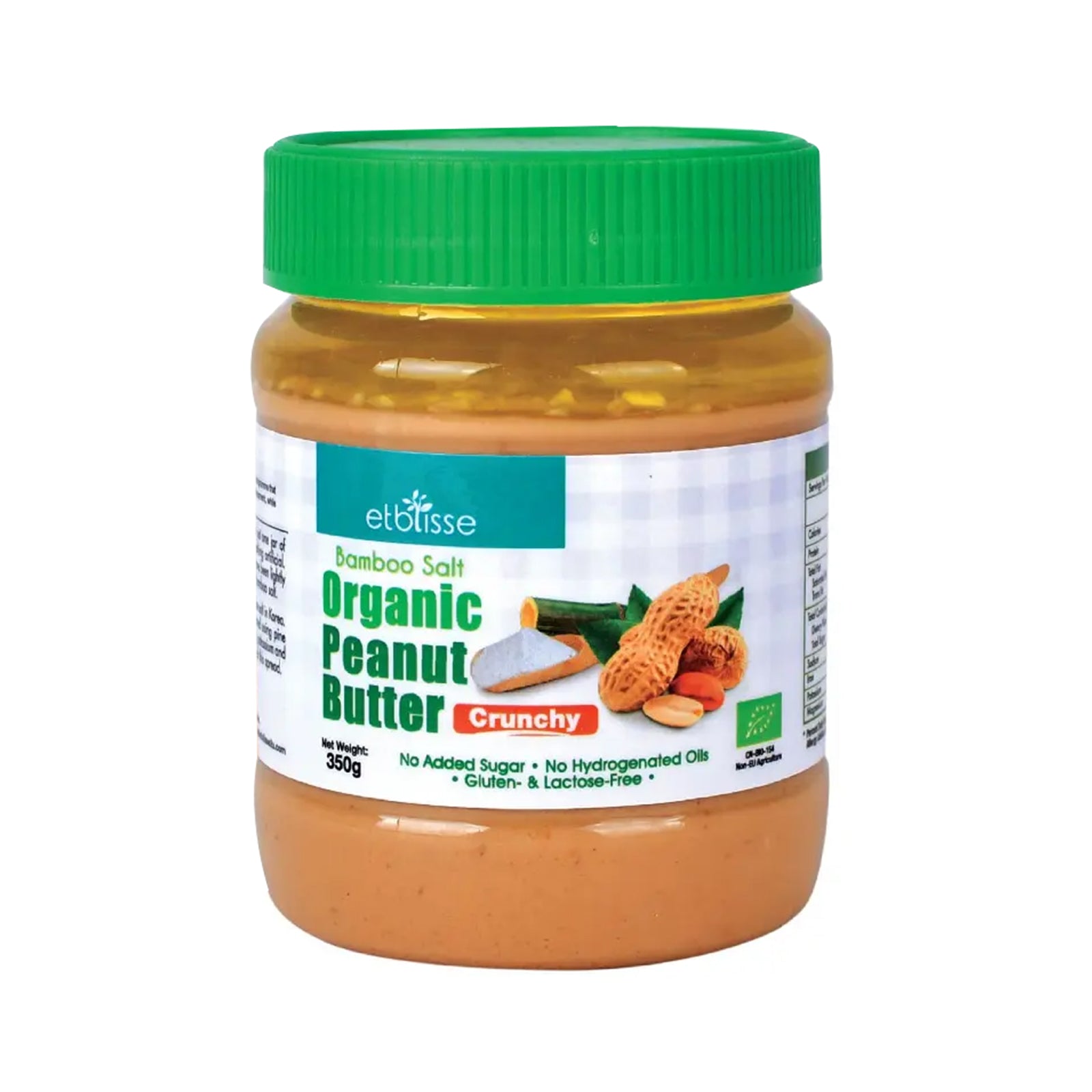 Etblisse organic crunchy peanut butter b/salt 350g