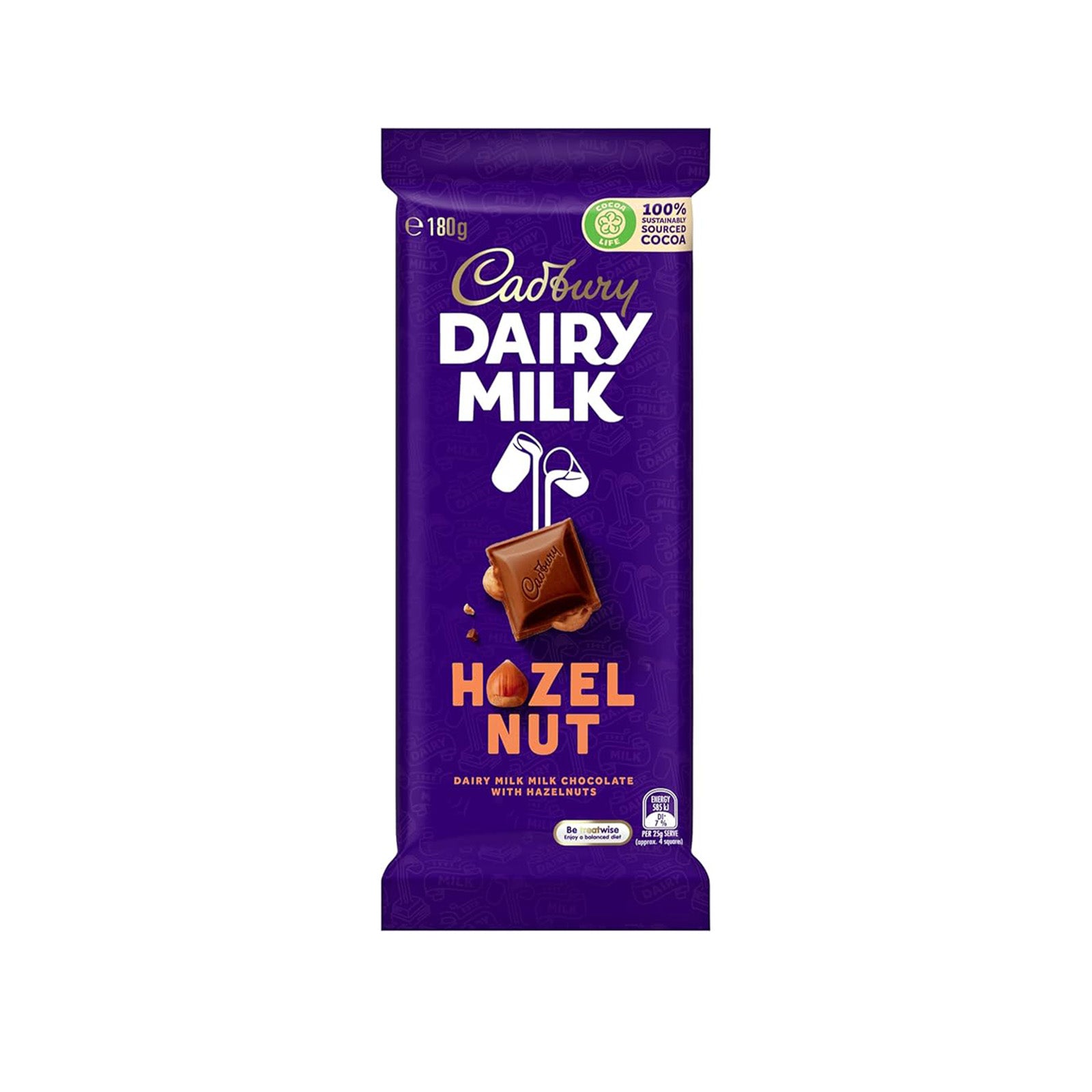 Cadbury Dairy Milk Hazelnut Chocolate Bar 180g