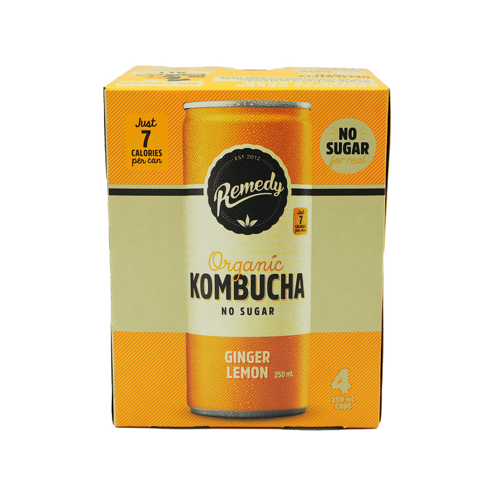 Remedy Organic Kombucha Ginger Lemon 250ml