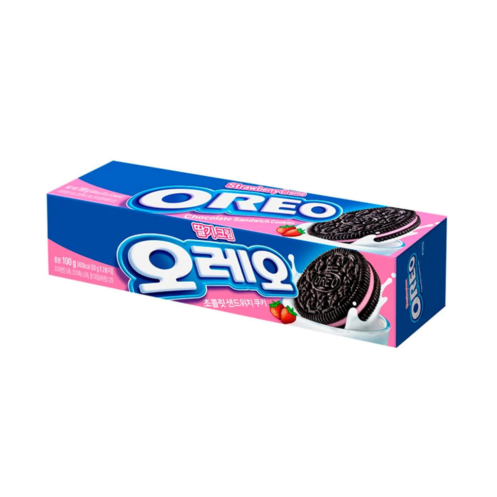 Oreo Strawberry Creme Chocolate Sandwich Cookies 100g