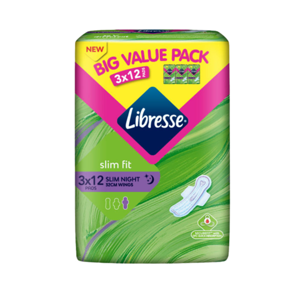 Libresse Slim Night Wing Pads (32cm) 12pcs x 3