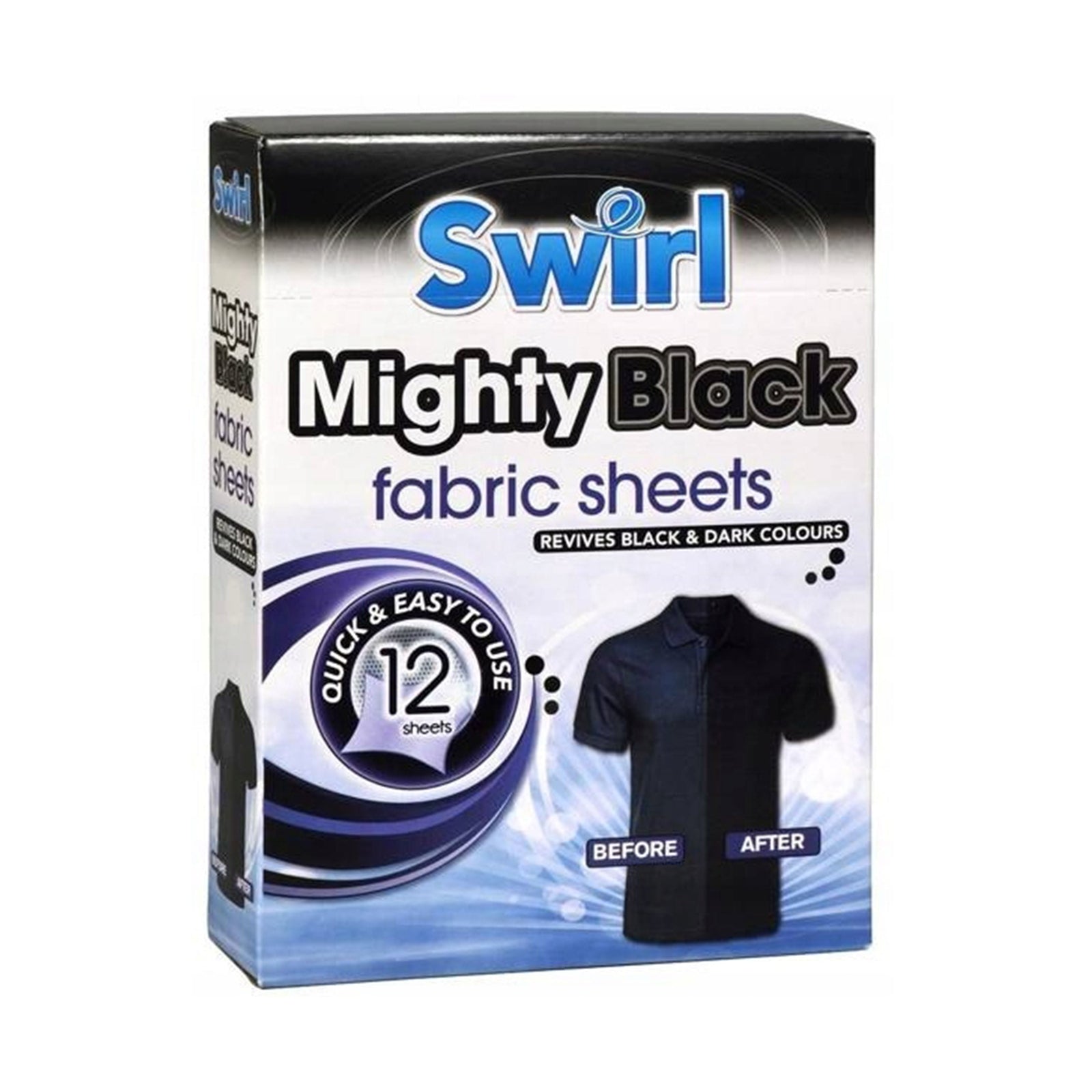 Swirl Mighty Black Sheets 12pcs/pack