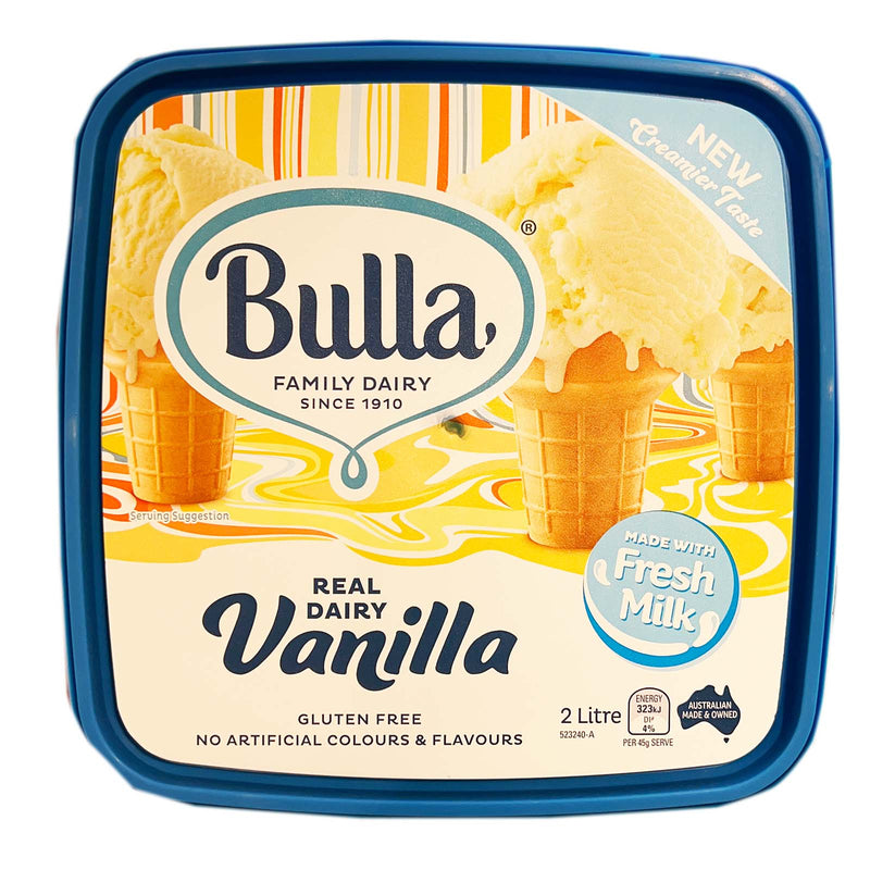 Bulla Reduced Fat Vanilla Ice Cream 2L