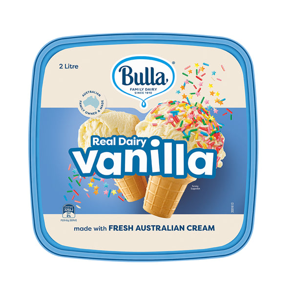 Bulla Reduced Fat Vanilla Ice Cream 2L (highest price)